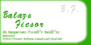 balazs ficsor business card